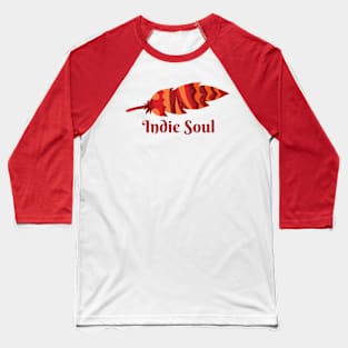 Indie Soul - Feather Graphic Illustration GC-104-03 Baseball T-Shirt